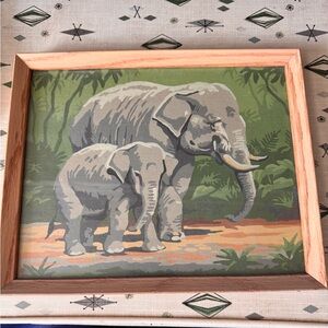Vintage paint by number Elephants